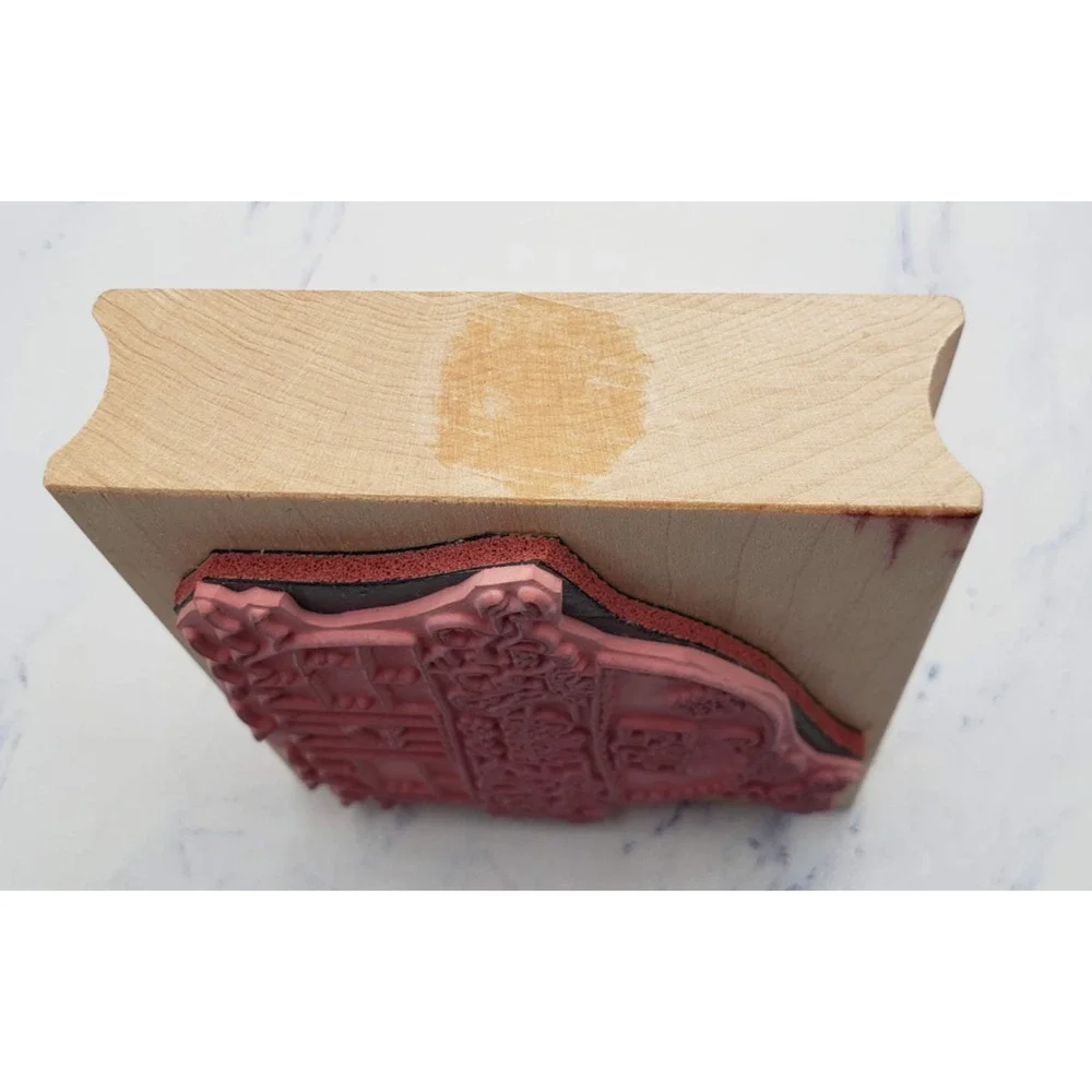 Noah’s Ark Heart Character Gingerbread Wood Mounted Rubber Craft Stamp